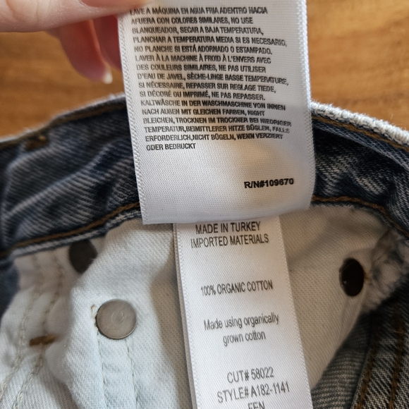 Agolde Size 23 Light Blue Straight Leg Jeans - Picture 12 of 15